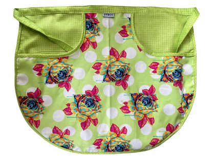 BNWOT Peg Apron Bright Tula Pink Lime Painted Roses & Lime Green